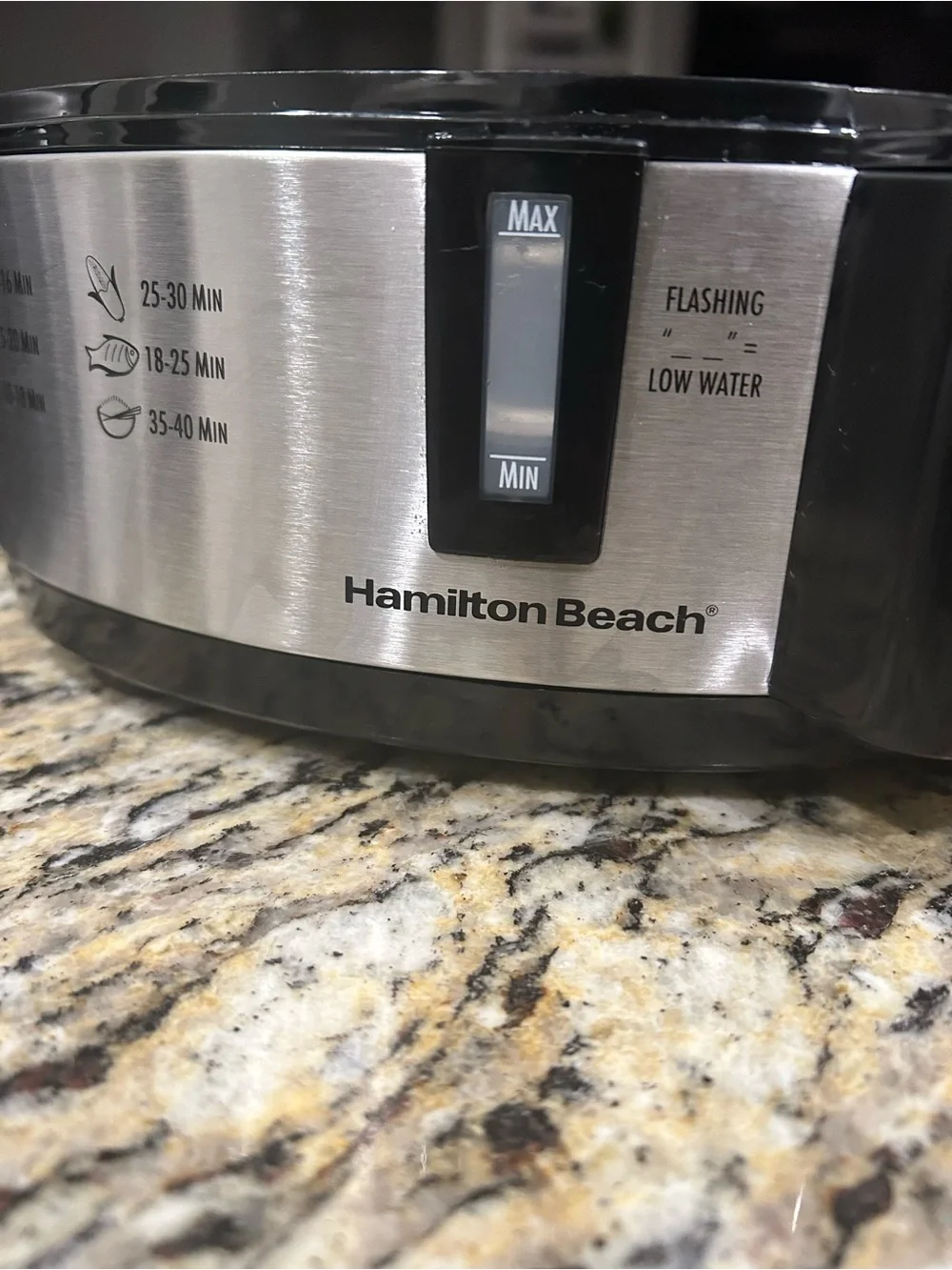 HAMILTON BEACH 5.5 Qt Digital Food Steamer 2 Tier Type VS02 Model 37537 WORKS